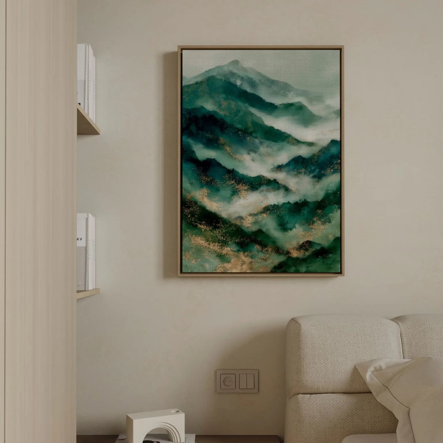 Gerahmtes Leinwandbild Nebelhorizont