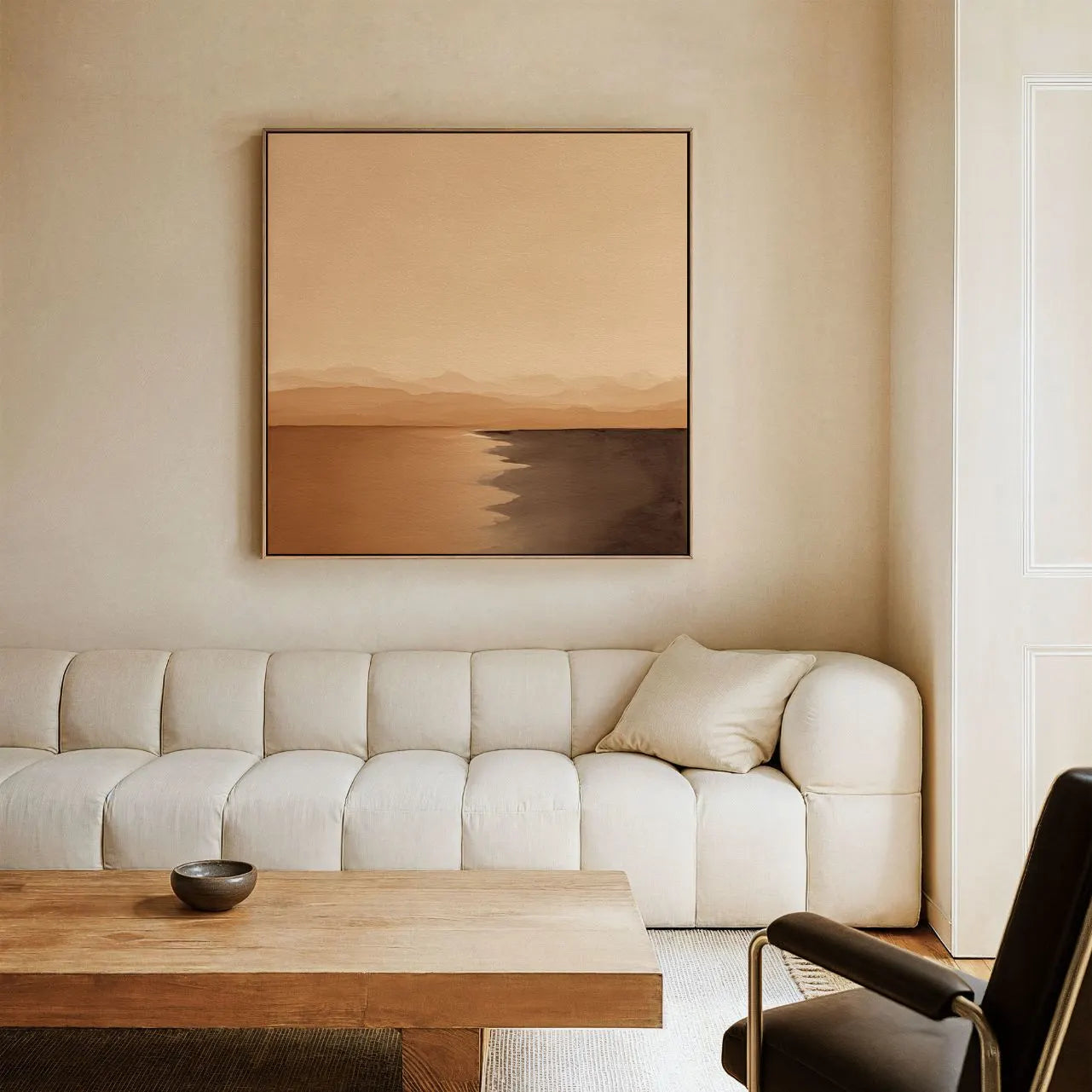 Toile encadrée – Horizon du silence