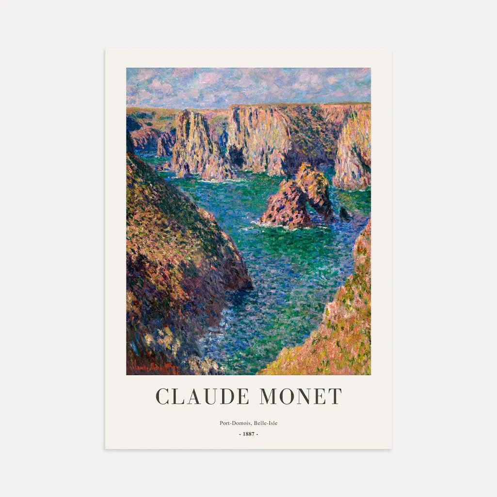 Claude Monet – Port-Domois, Belle-Île (1887) Affiche