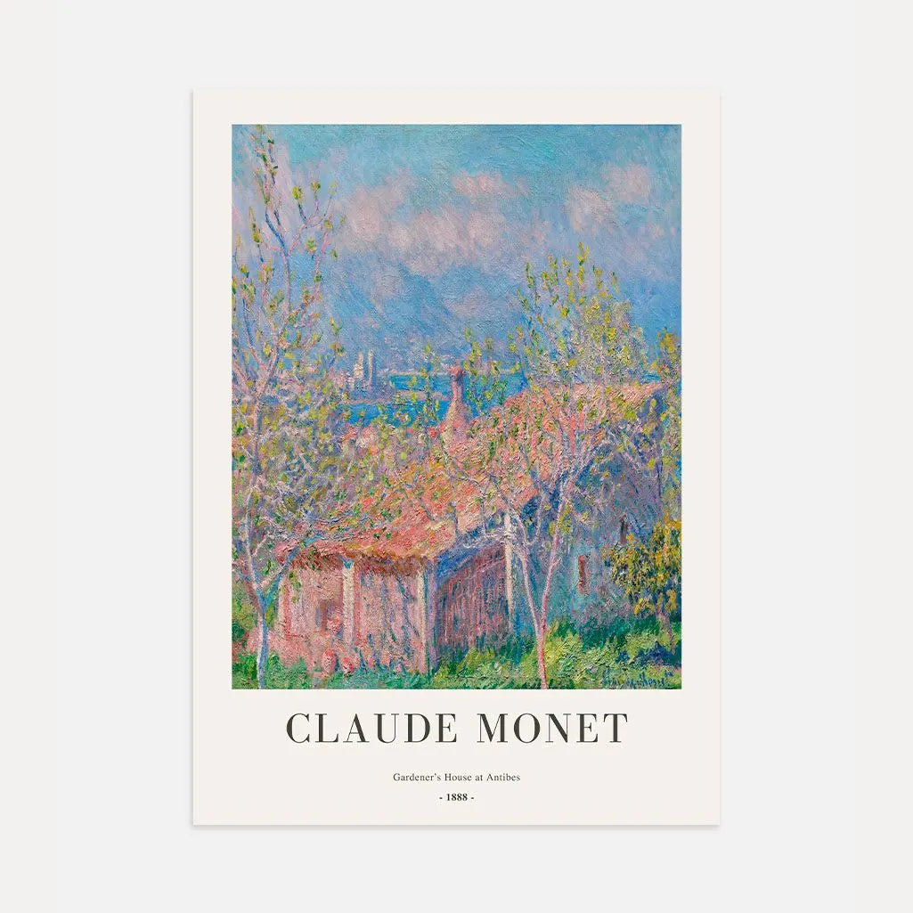 Claude Monet – Gärtnerhaus in Antibes (1888) Poster