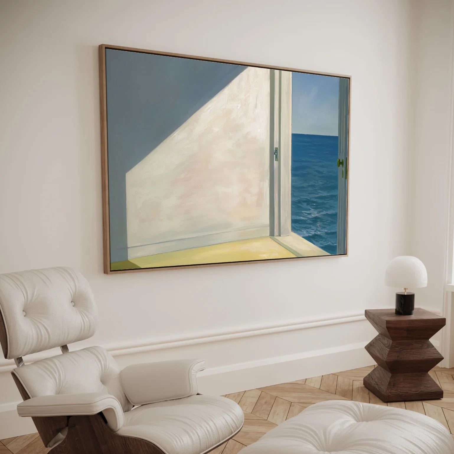 Gerahmtes Leinwandbild Zimmer am Meer