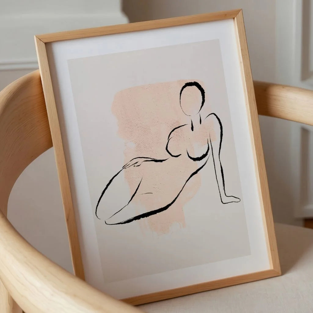 Line Art Feminine Form Poster
