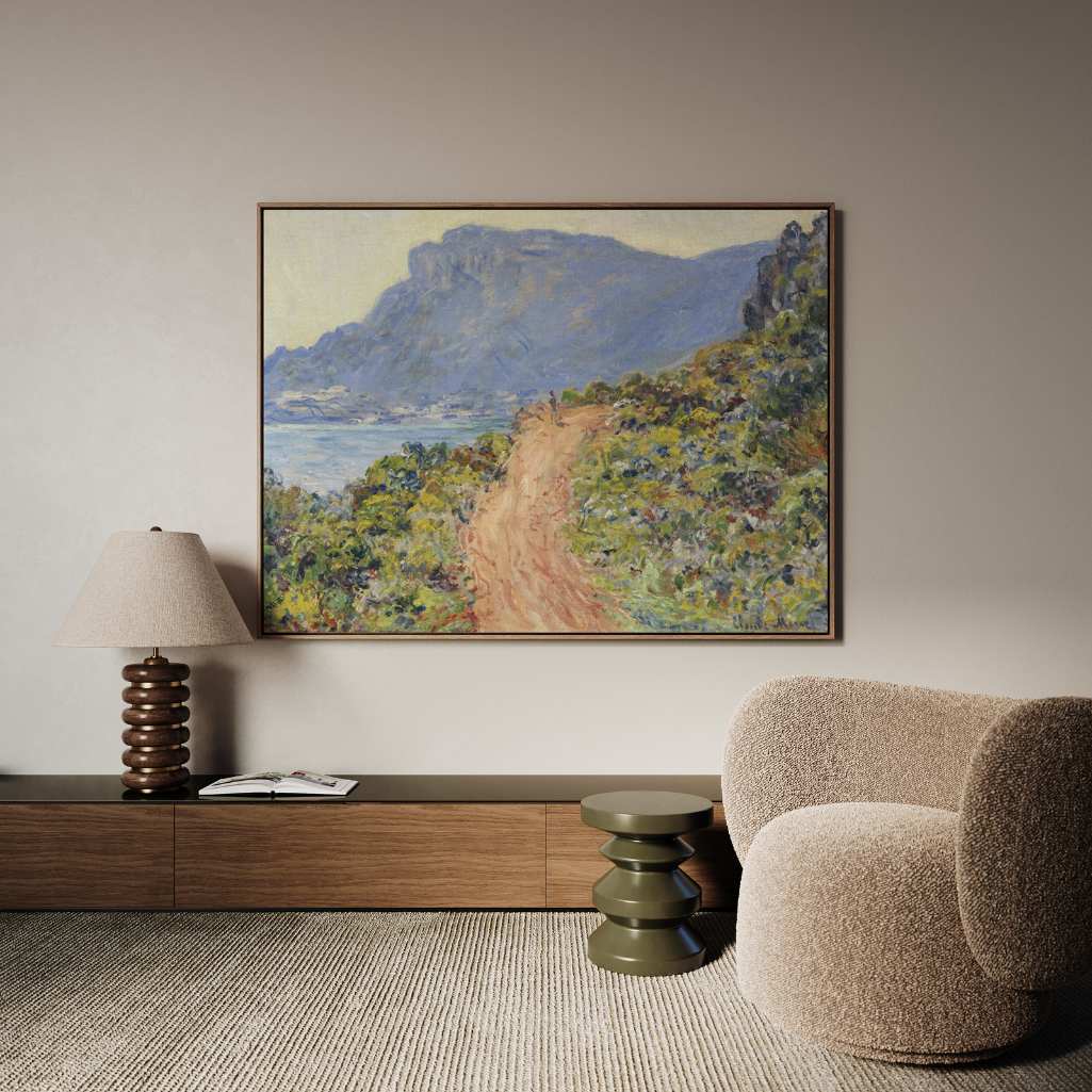 Gerahmtes Leinwandbild - Die Corniche bei Monaco