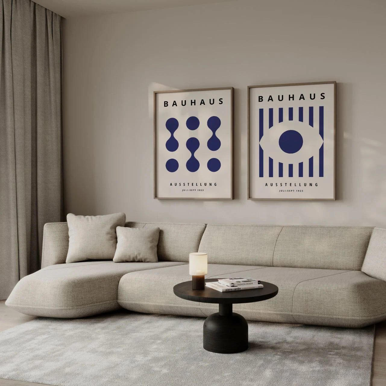 Bauhaus Tiefblau – 2er Poster-Set