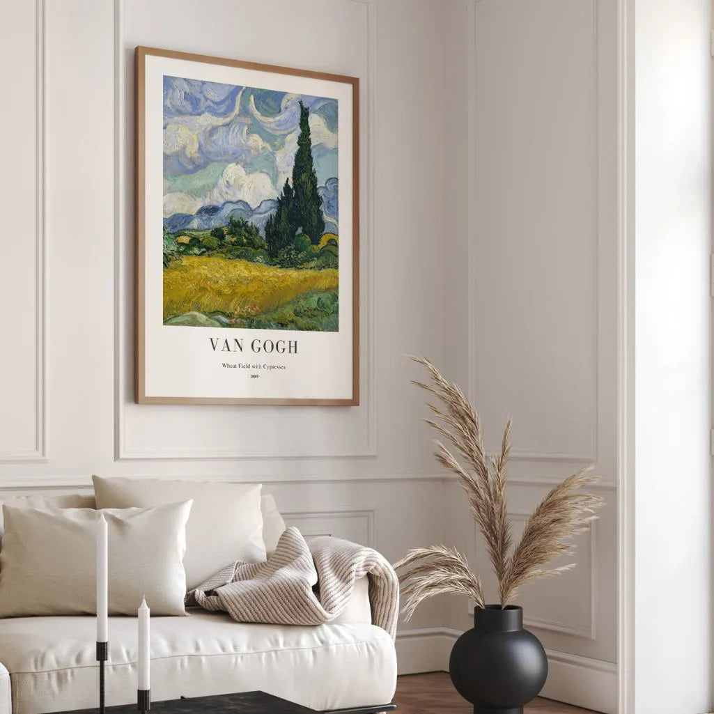 Affiche Vincent van Gogh – Champ de blé aux cyprès