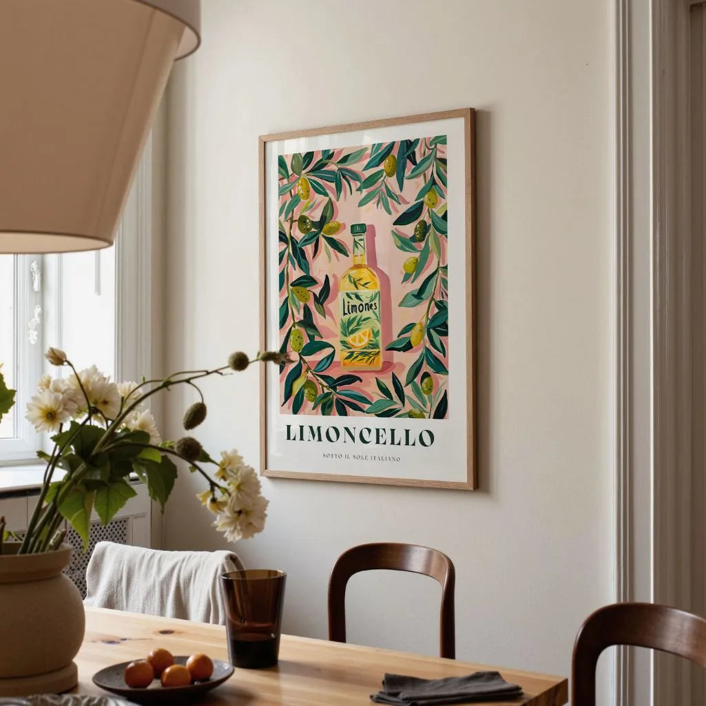 Limoncello-Flasche Poster
