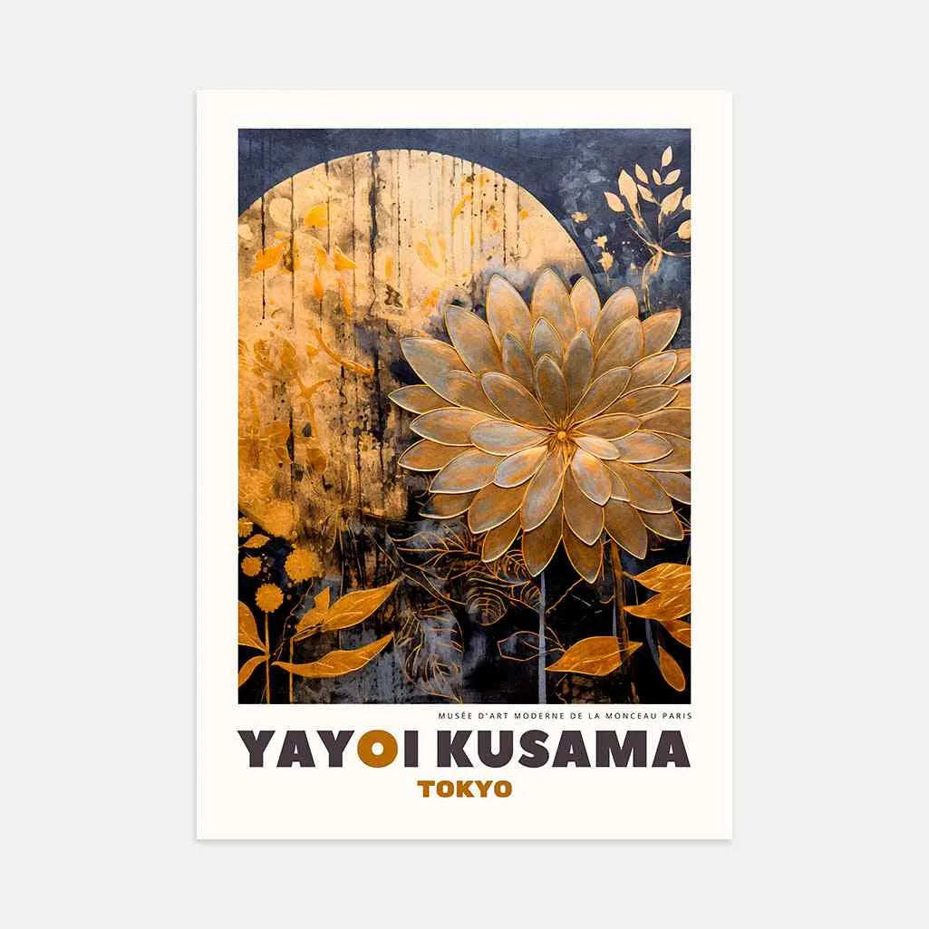 Yayoi Kusama – Affiche à Accent Doré