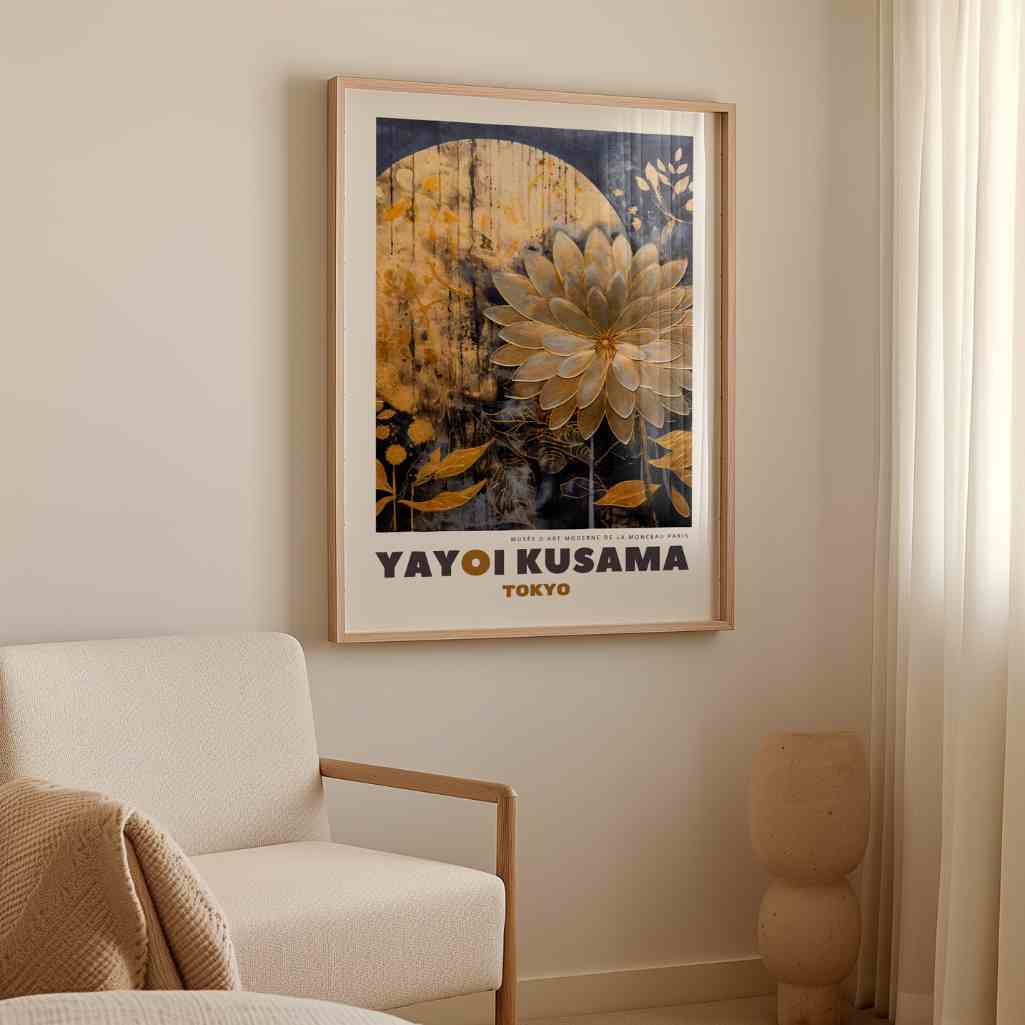 Yayoi Kusama – Affiche à Accent Doré