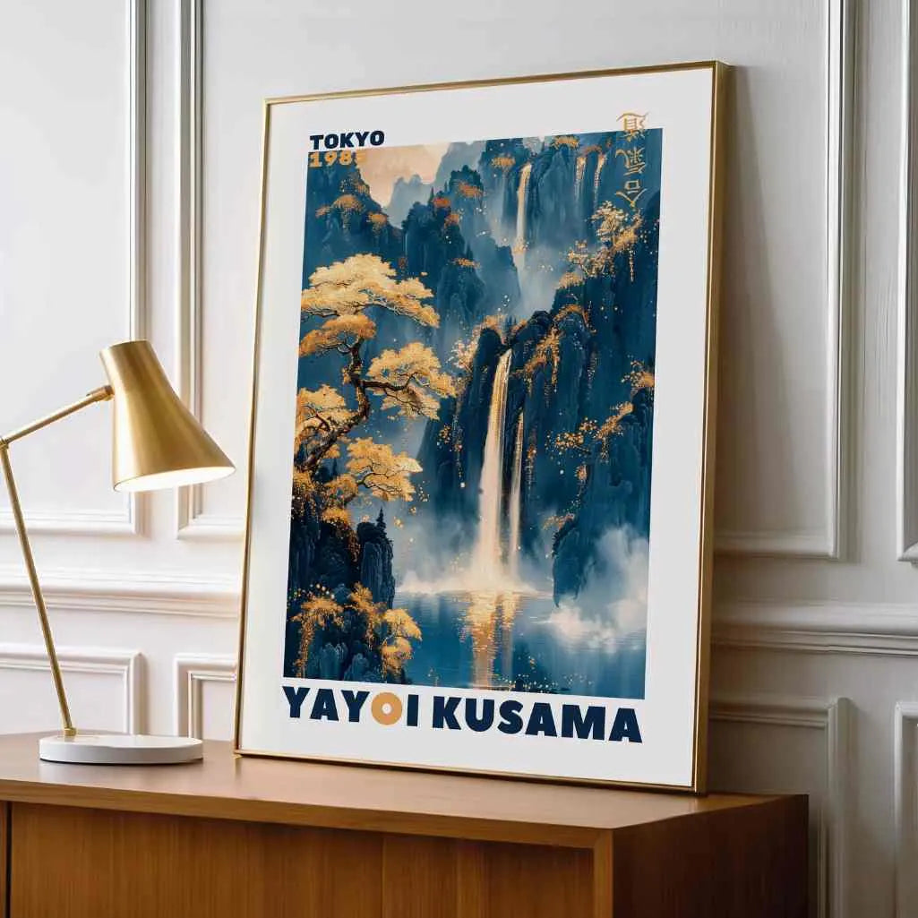 Yayoi Kusama – Goldener Bergwasserfall