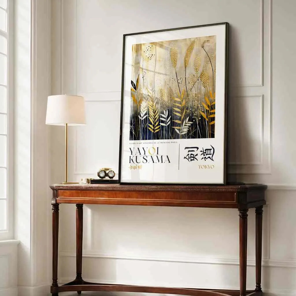 Yayoi Kusama Golden Nature Motifs Poster