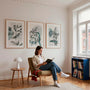 line art botanical poster set wall art for modern home