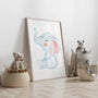 baby elephant poster nursery decor