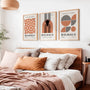 Bauhaus set of 3 prints – minimalist geometric poster collection for modern living room and home decor