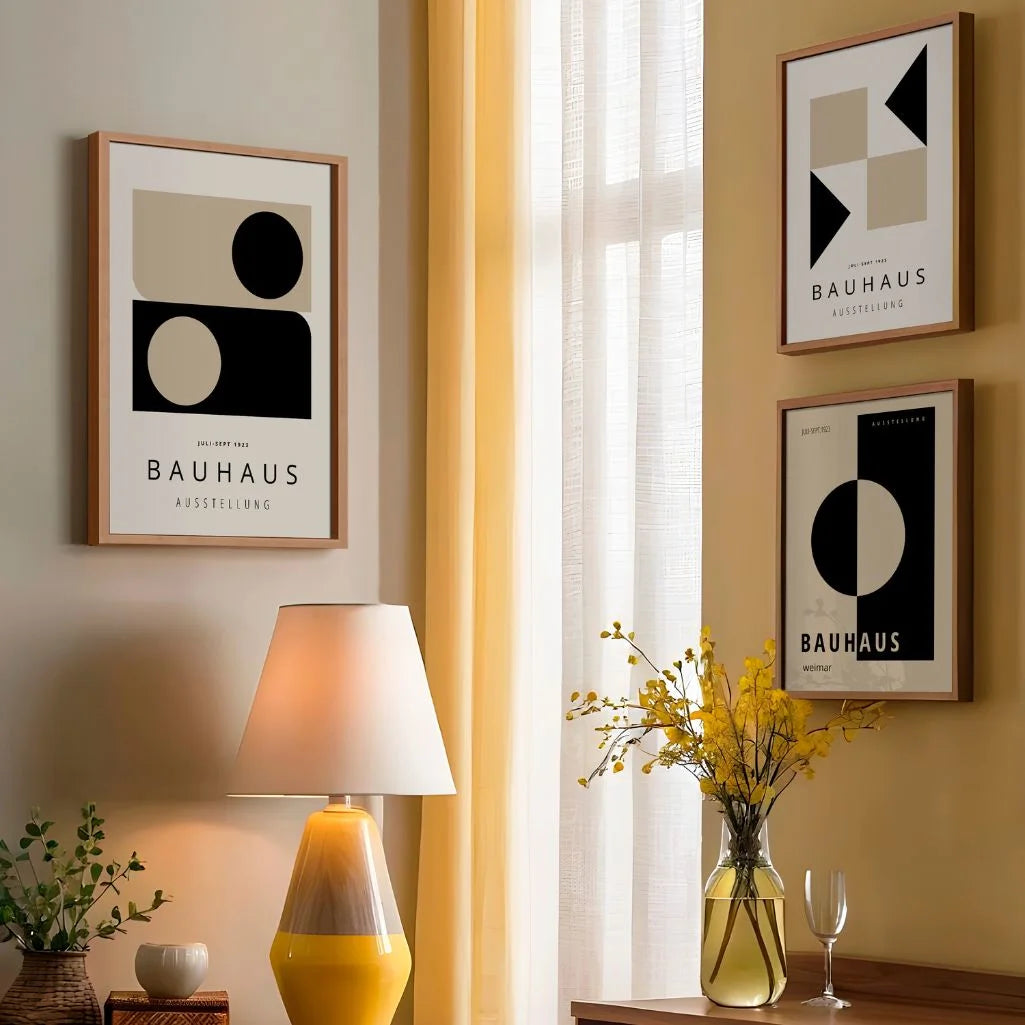 Bauhaus wall art print – geometric Bauhaus poster for home decor and interior styling