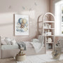 bear on a cloud balloons poster kids bedroom wall art