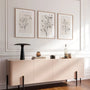 beige botanical poster set gallery wall neutral minimalist decor