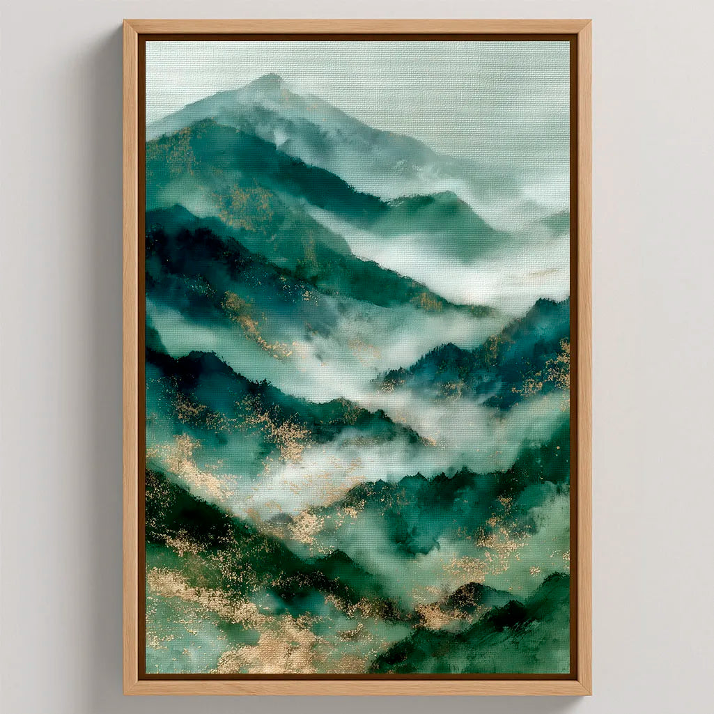 Gerahmtes Leinwandbild Nebelhorizont