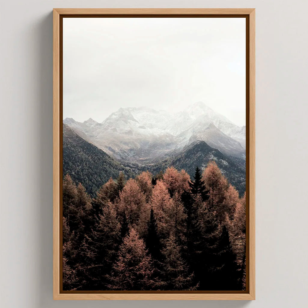 Gerahmtes Leinwandbild - Herbstlicher Bergatem