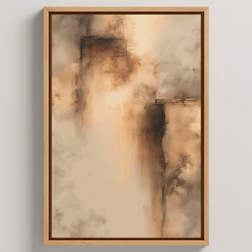 Toile encadrée – Trace dorée