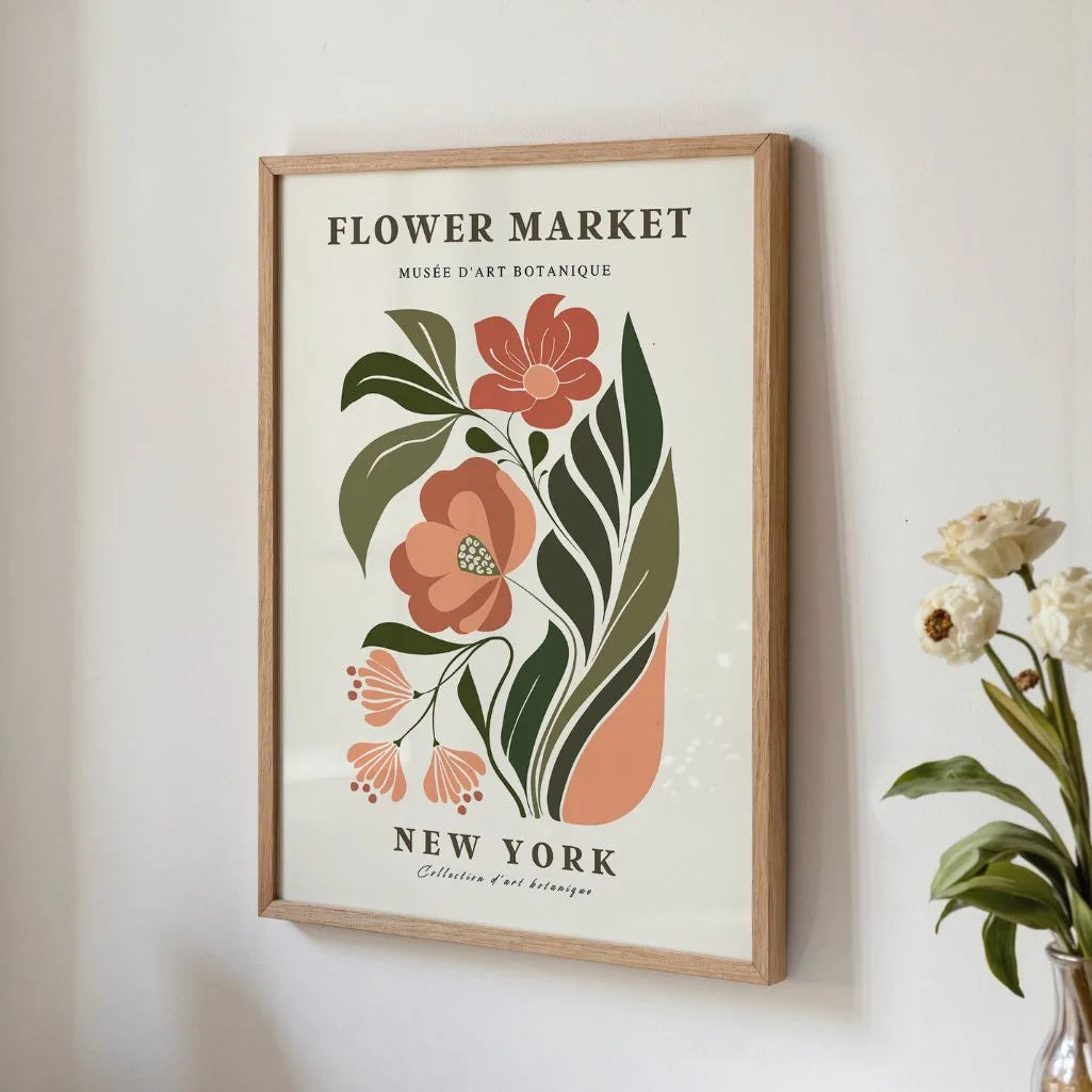 flower market new york poster gallery wall botanical decor