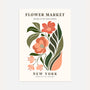 flower market new york floral poster botanical wall art