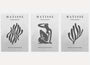 henri matisse poster set of 3 grey minimal wall art