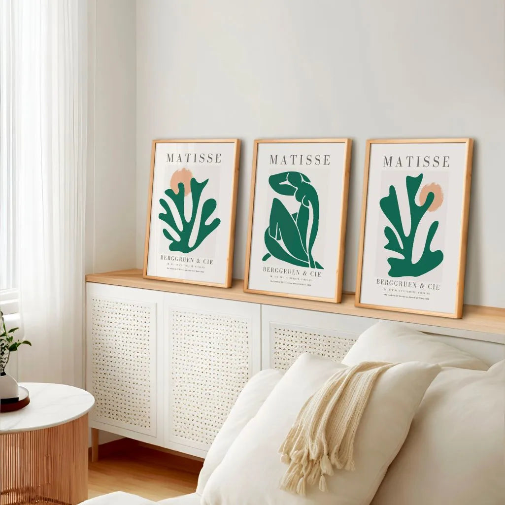Henri Matisse set of 3 wall art prints – modern Matisse poster set for home decor and interior styling
