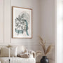 line art leaves poster bedroom minimalist wall art