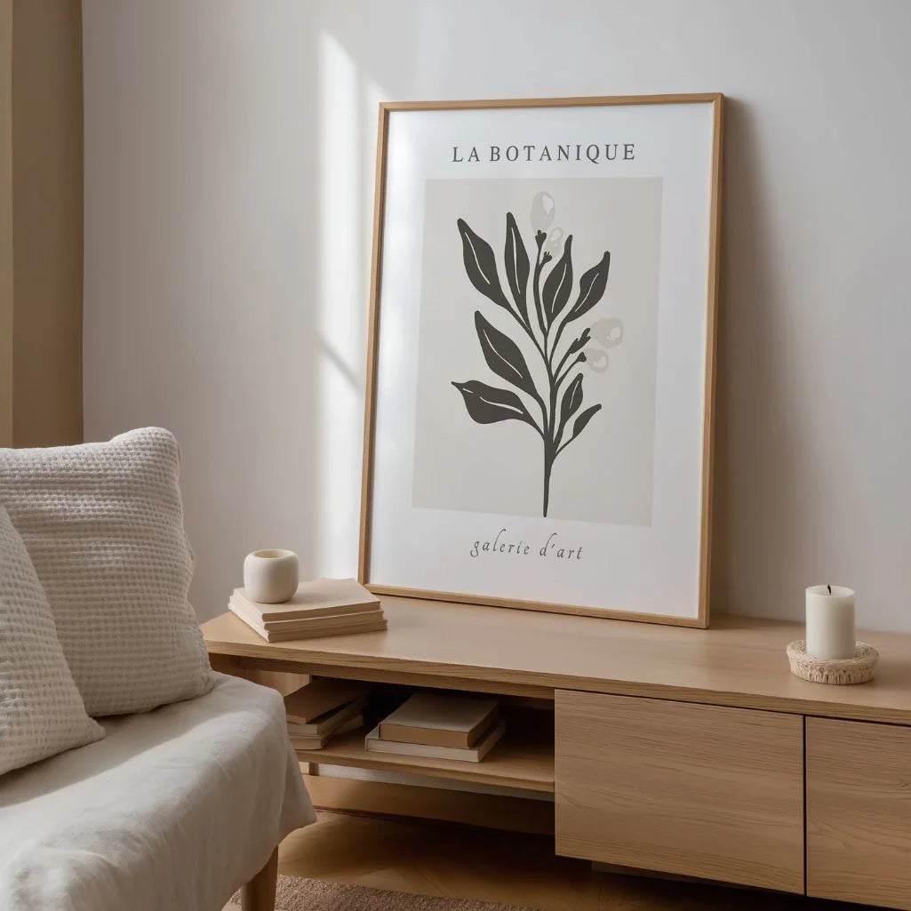  line art botanische illustration poster im schlafzimmer minimalistische dekoration