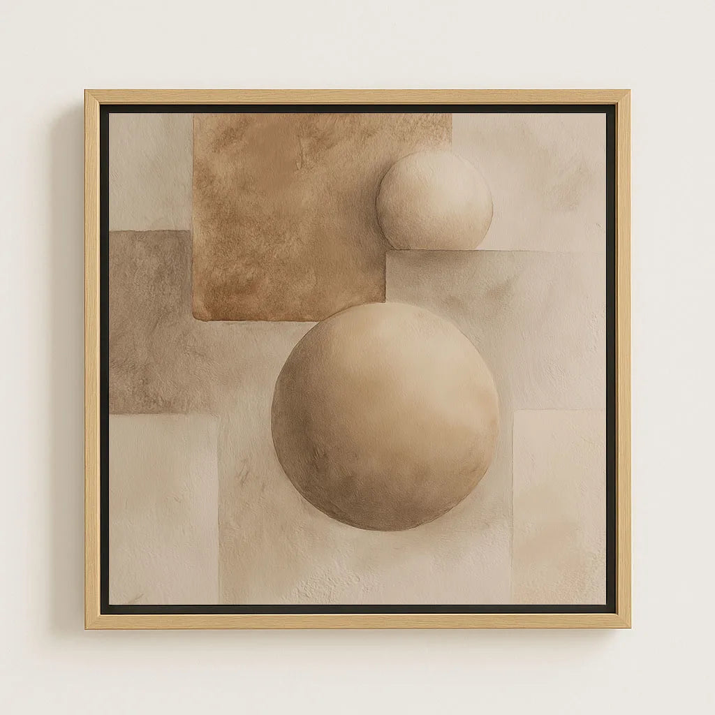 Gerahmtes Leinwandbild – Geometrische Harmonie