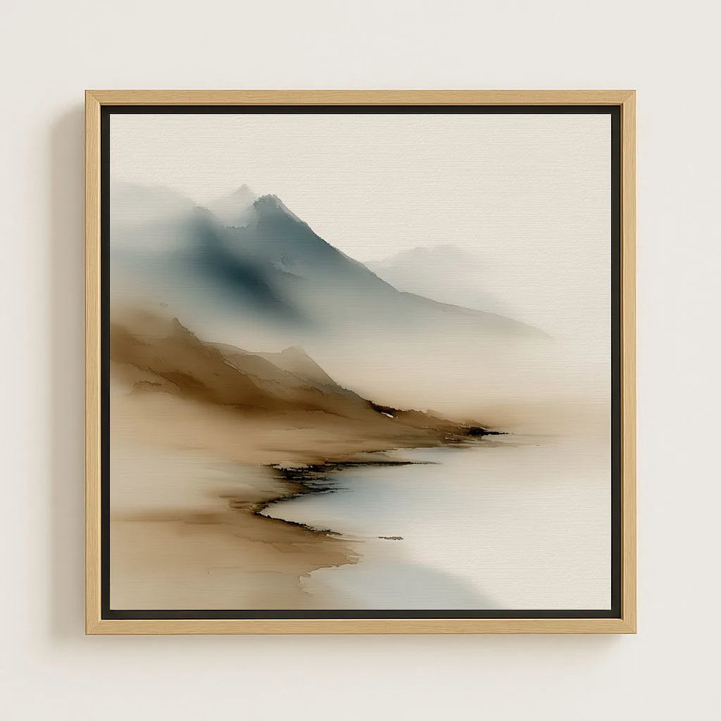 Gerahmtes Leinwandbild – Bergstille