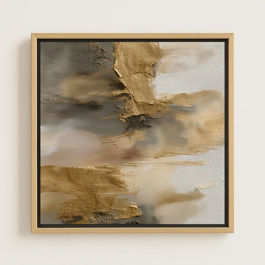 Toile encadrée – Reflets dorés