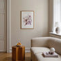  pastel floral bouquet poster living room elegant decor