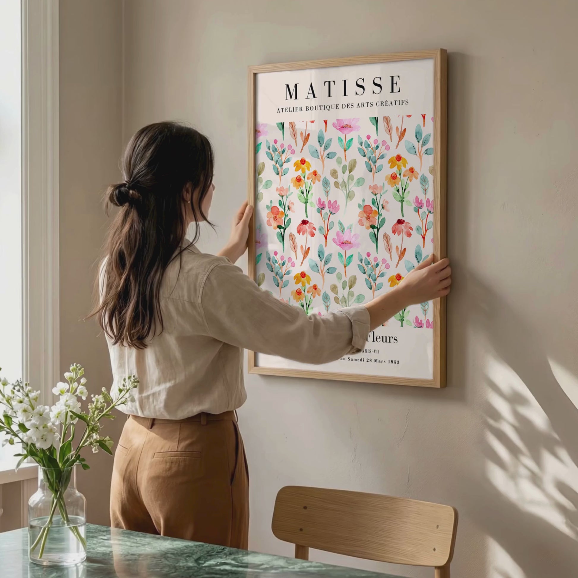 Boho Floral Abstract Poster