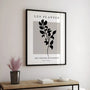botanische silhouette poster im schlafzimmer elegante ruhige dekoration