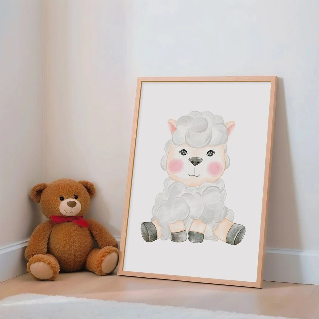 lamb poster kids bedroom wall art